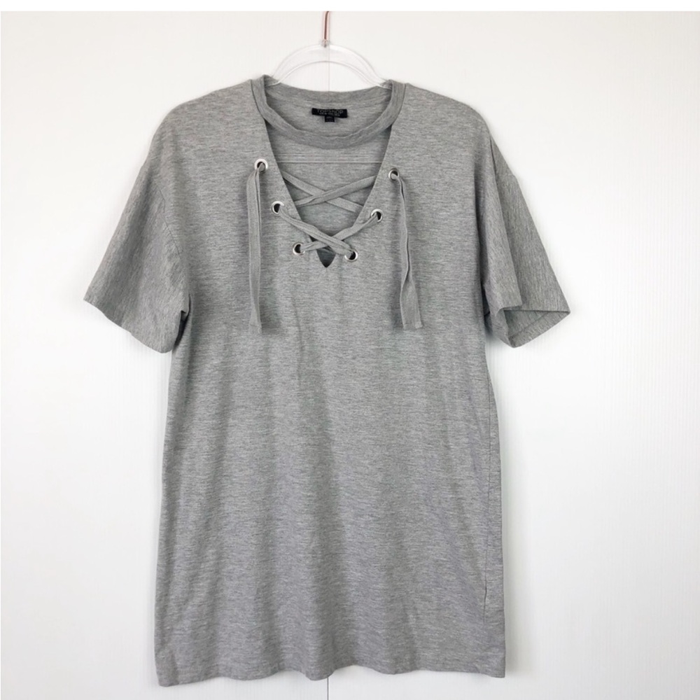 Topshop Lace Up Tee